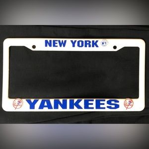 Vintage New York Yankees License Plate Frame, Plastic, Great Condition